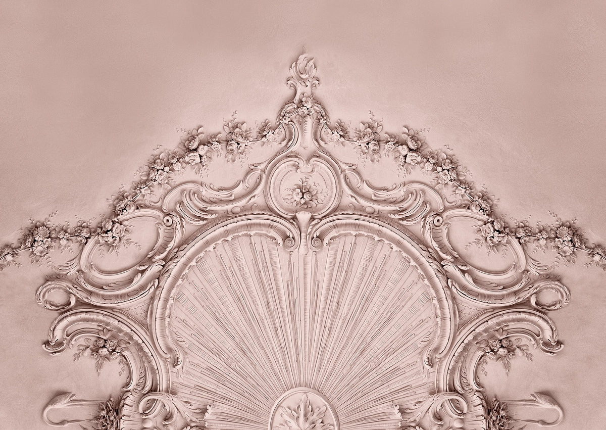 R15483 Stucco Gloria Dusty Pink Palette Mural by Rebel Walls
