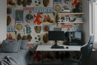 R15561 Sports Junkie Palette Mural by Rebel Walls