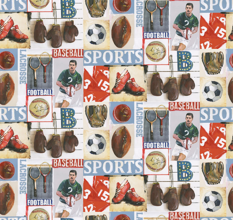 R15561 Sports Junkie Palette Mural by Rebel Walls