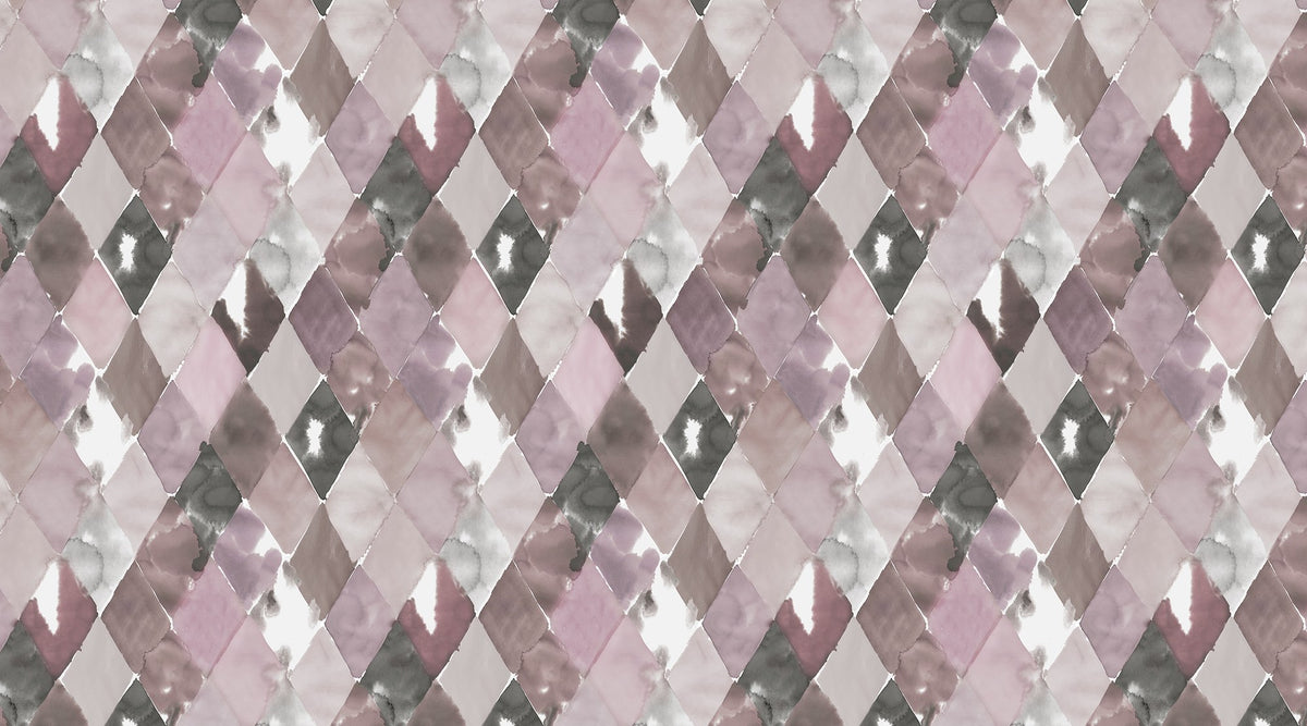 R15571 Big Harlequin Plum Palette Mural by Rebel Walls