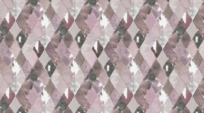 R15571 Big Harlequin Plum Palette Mural by Rebel Walls