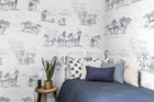 R15591 Horse Herd Palette Mural by Rebel Walls