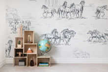 R15591 Horse Herd Palette Mural by Rebel Walls