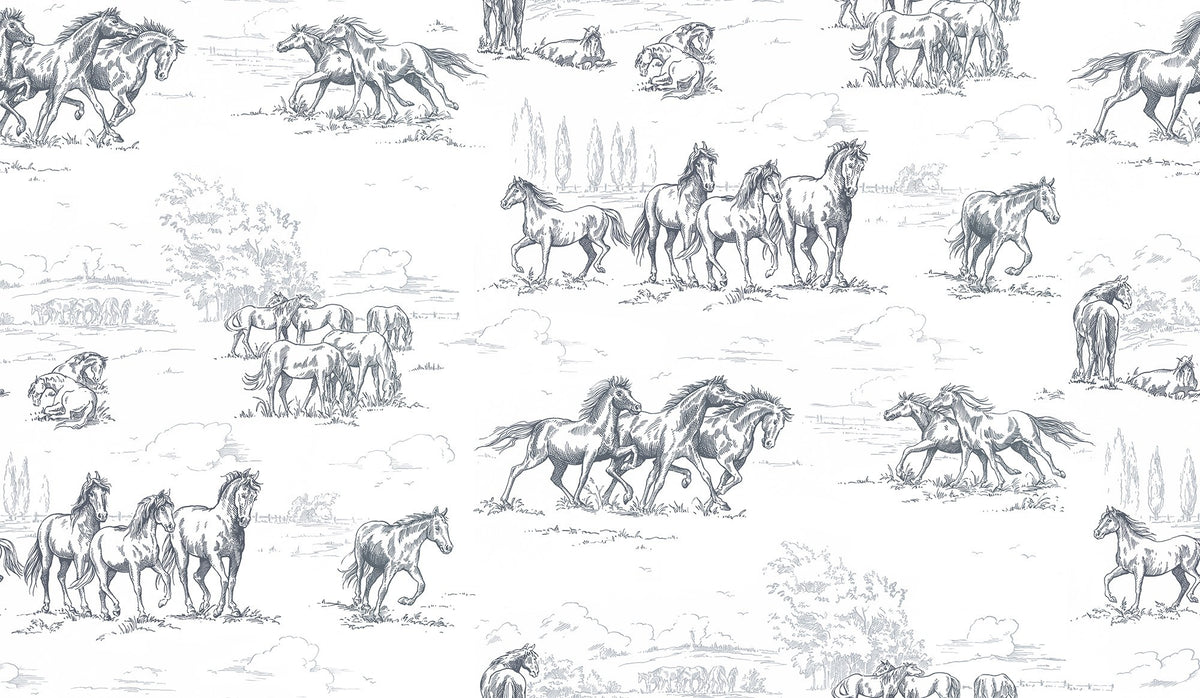 R15591 Horse Herd Palette Mural by Rebel Walls