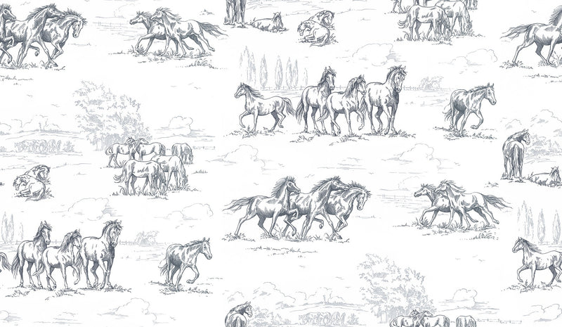 R15591 Horse Herd Palette Mural by Rebel Walls