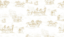 R15592 Horse Herd Gold Palette Mural by Rebel Walls