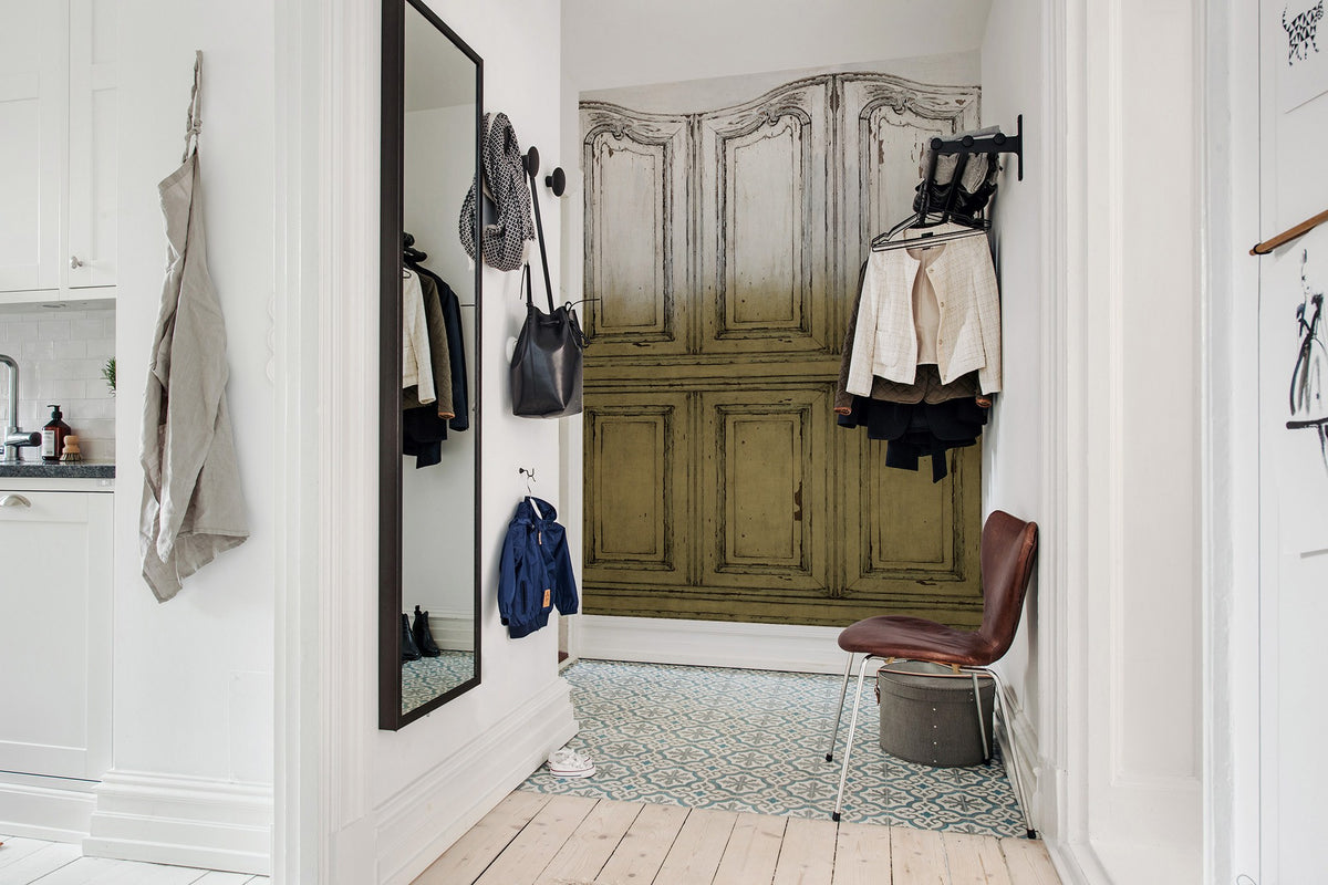 R15603 Parisian Panels Dip Dye Yellow Palette Mural by Rebel Walls