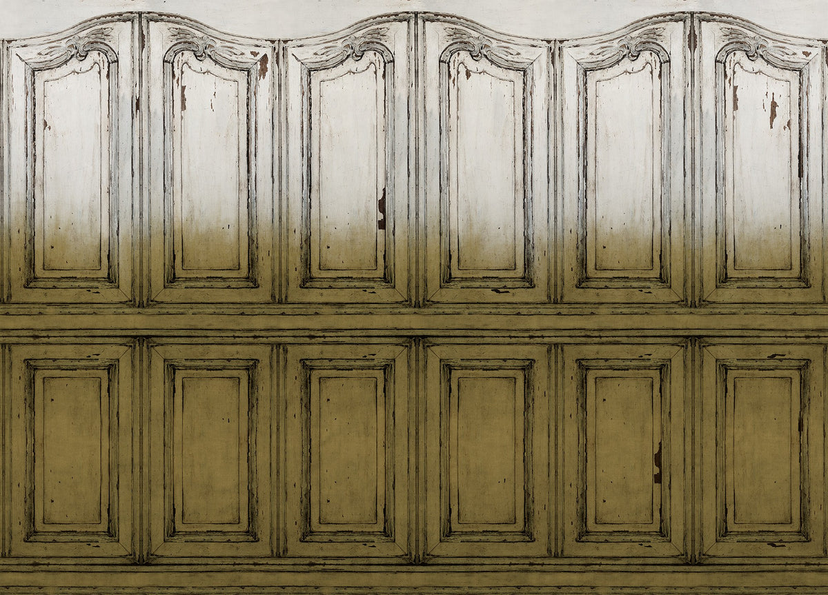 R15603 Parisian Panels Dip Dye Yellow Palette Mural by Rebel Walls