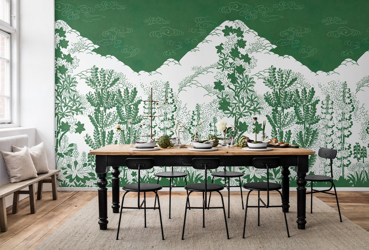 R15721 Eden Green Flora Maxima Mural by Rebel Walls