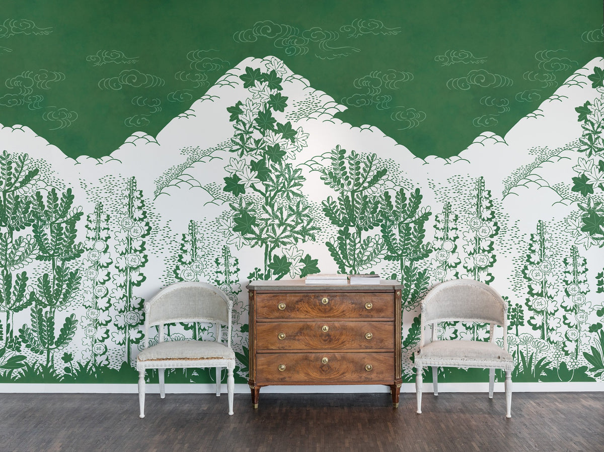 R15721 Eden Green Flora Maxima Mural by Rebel Walls