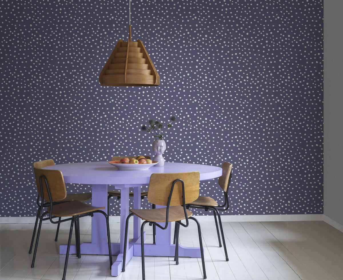 R15754 Rebel Dot Violet Flora Maxima Mural by Rebel Walls
