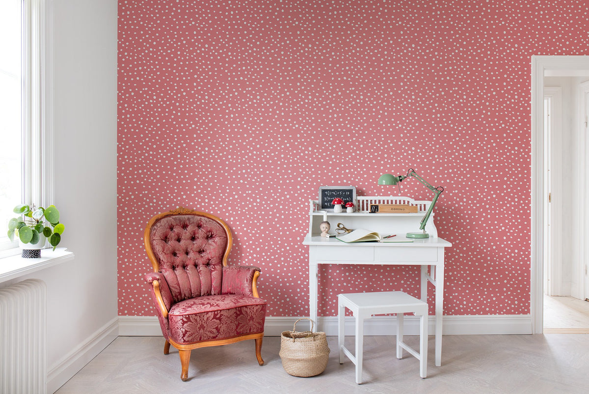 R15755 Rebel Dot Peach Flora Maxima Mural by Rebel Walls