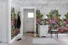 R15762 Flower Burst Concrete Bouquet Mural by Rebel Walls