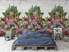 R15762 Flower Burst Concrete Bouquet Mural by Rebel Walls