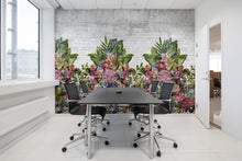 R15762 Flower Burst Concrete Bouquet Mural by Rebel Walls