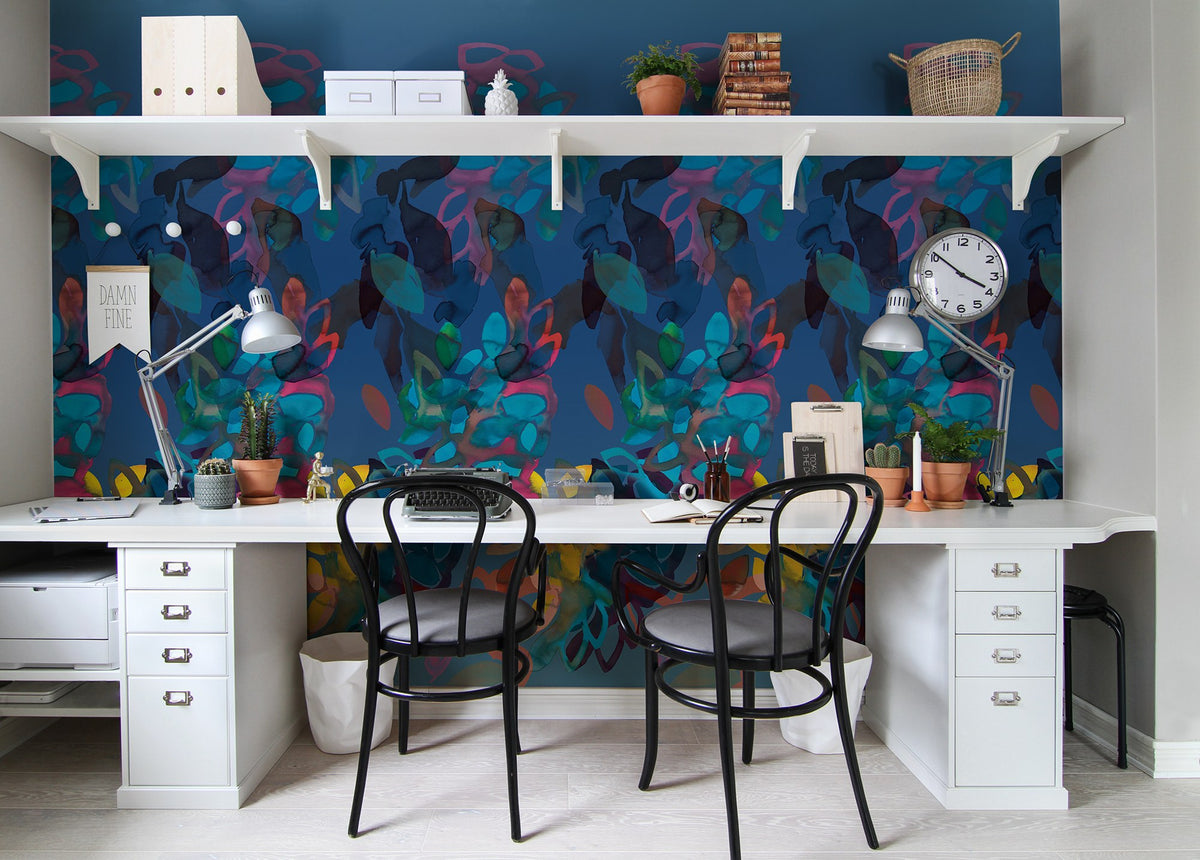 R15781 Pigments Bouquet Mural by Rebel Walls