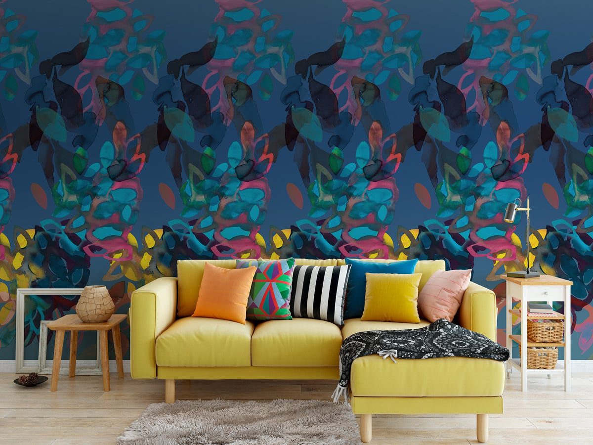 R15781 Pigments Bouquet Mural by Rebel Walls