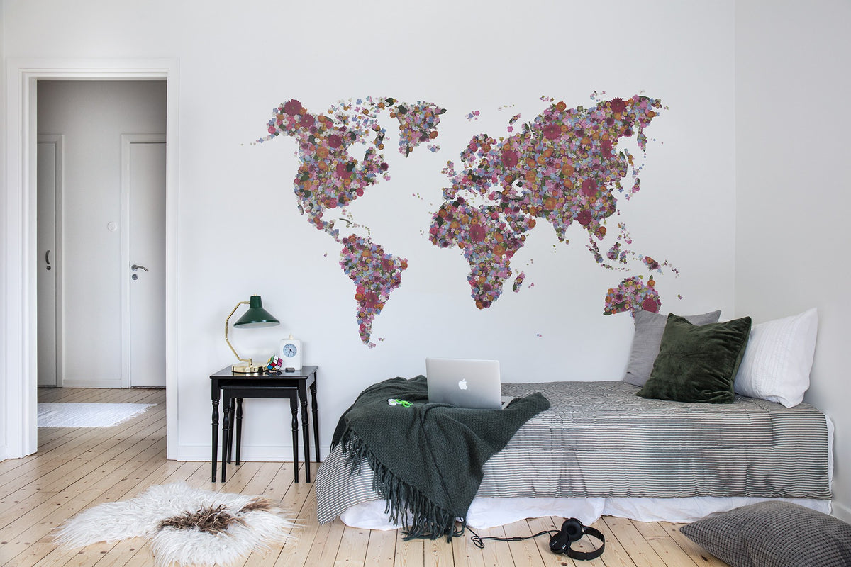 R15821 Floral World Bouquet Mural by Rebel Walls