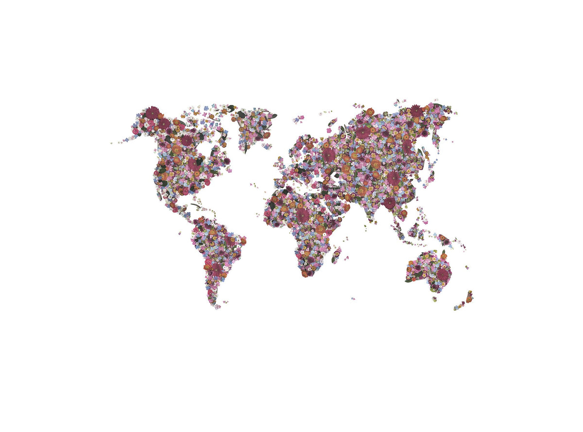 R15821 Floral World Bouquet Mural by Rebel Walls