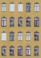 R15872 Window Row Saffron Street Nomad Avenue Mural by Rebel Walls