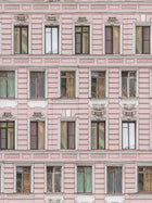 R15881 Pink Facade Nomad Avenue Mural by Rebel Walls