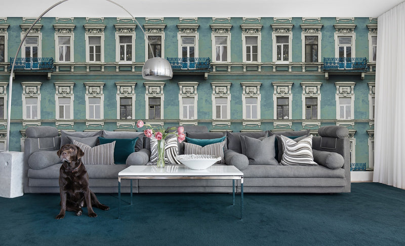 R15892 Strada Azul Nomad Avenue Mural by Rebel Walls