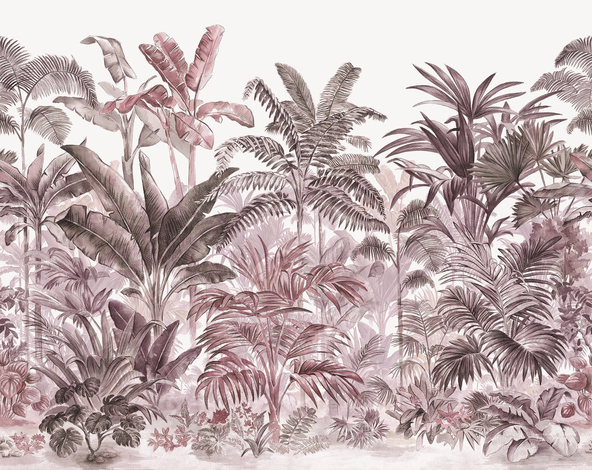 R15903 Pride Palms Plum Play Mural by Rebel Walls