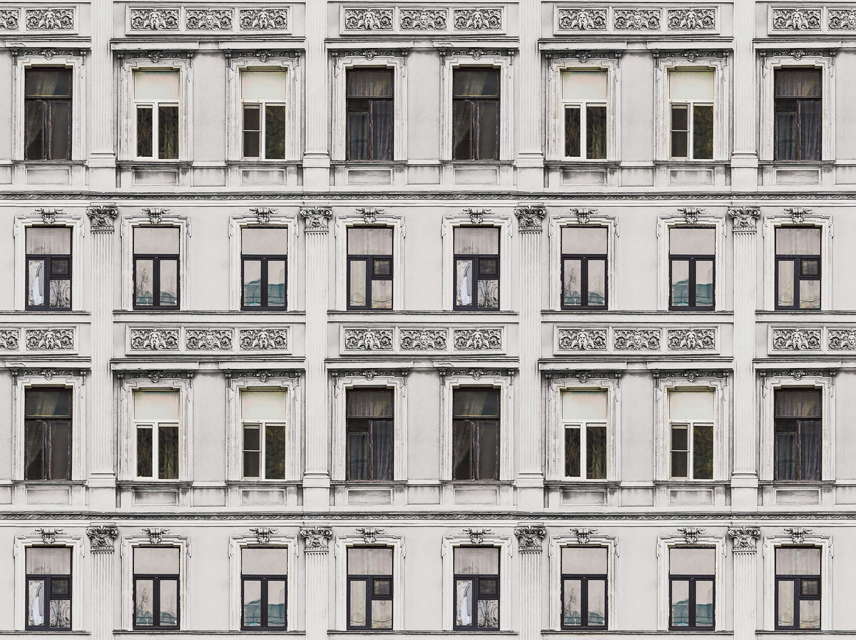 R15932 Rue Relief White Deco Mural by Rebel Walls