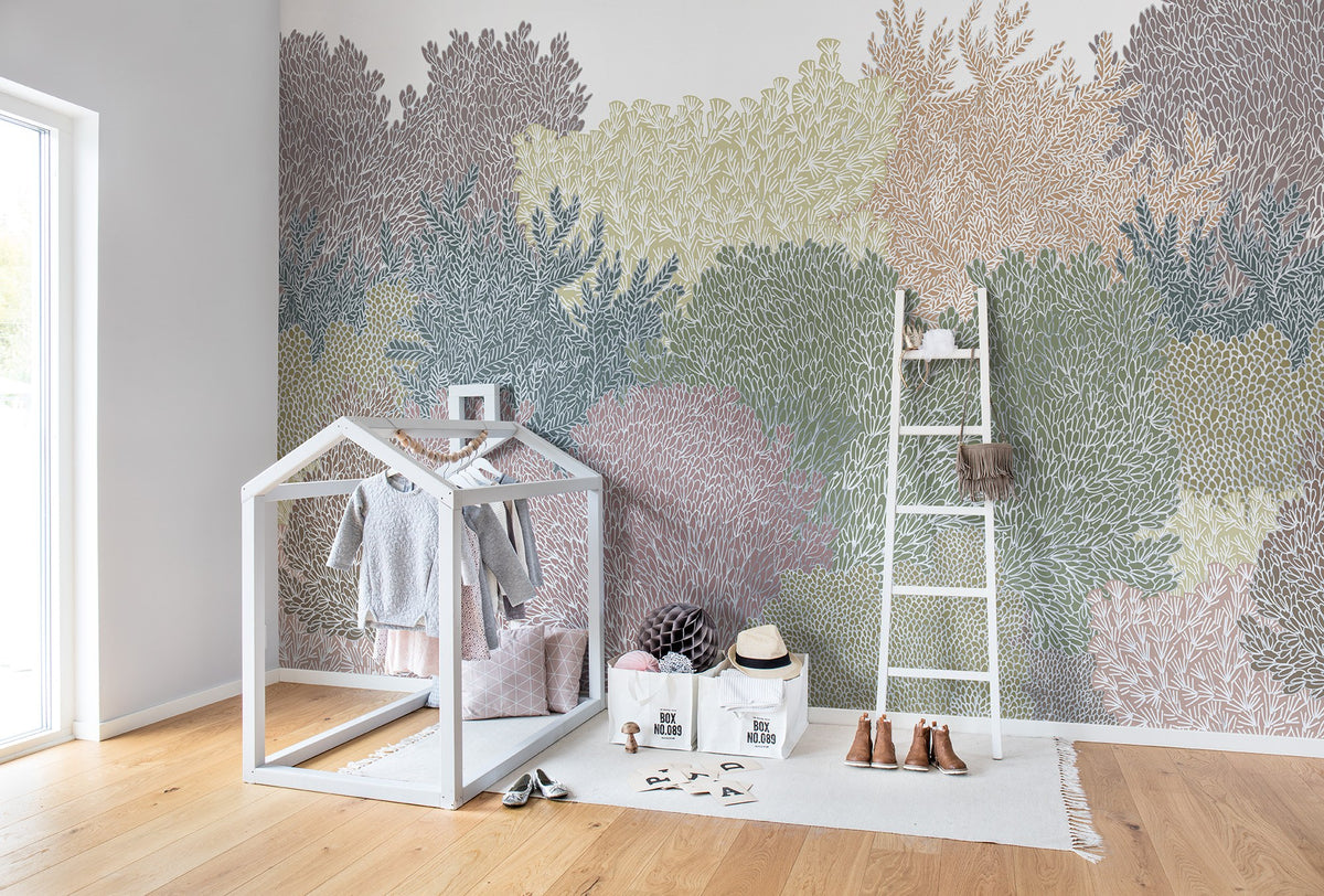 R16022 Hideaway Gentle Bouquet Mural by Rebel Walls