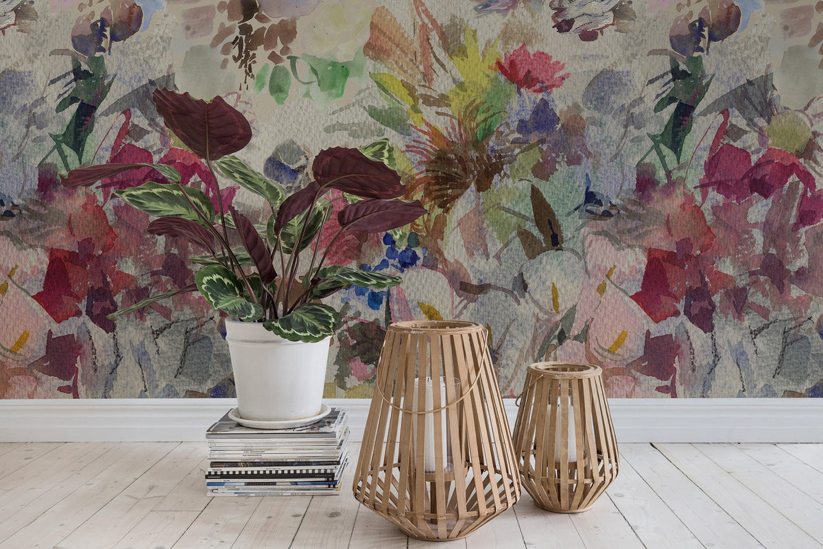 R16041 Floral Splendor Bouquet Mural by Rebel Walls