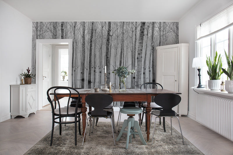 R16061 Birch Echo Bouquet Mural by Rebel Walls