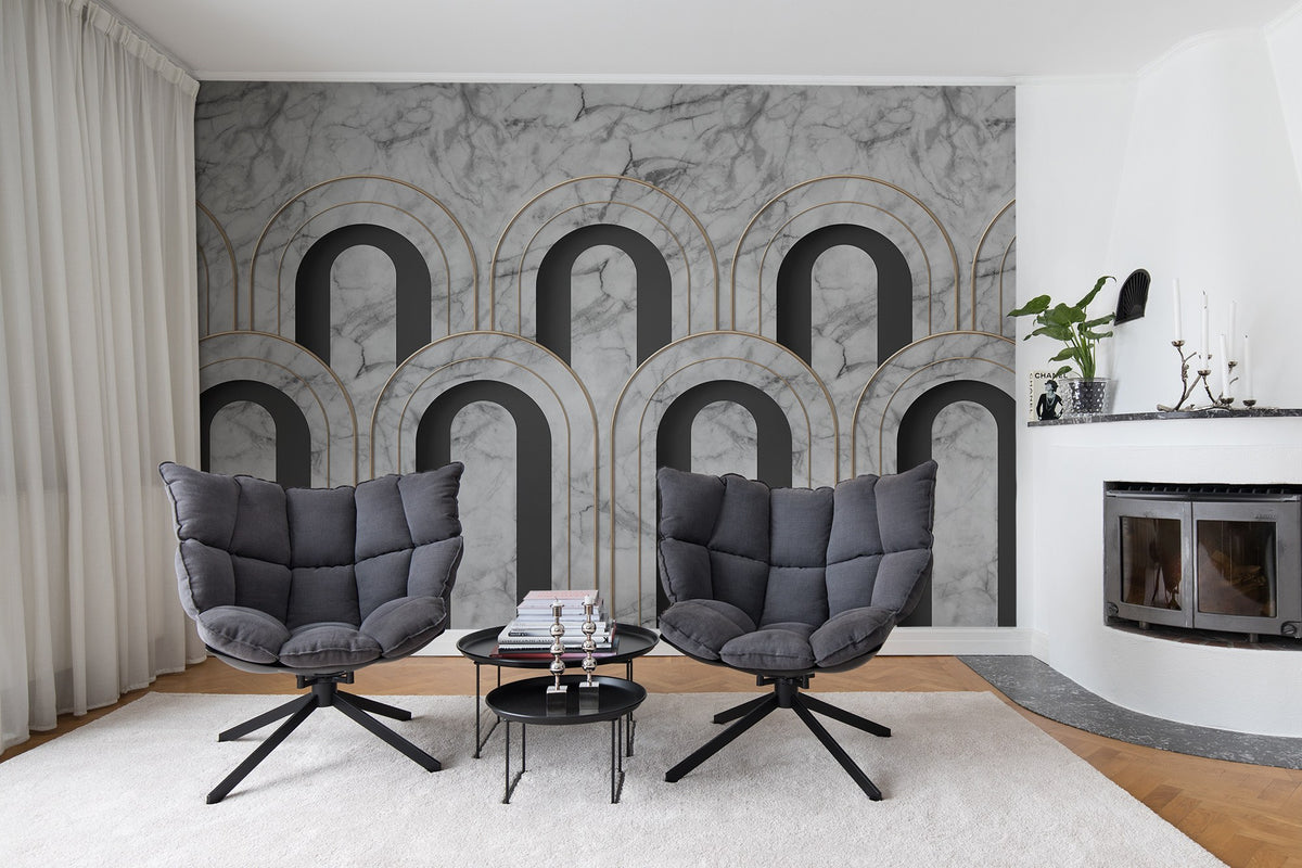 R16103 Arch Deco Marble Well-Being Mural by Rebel Walls