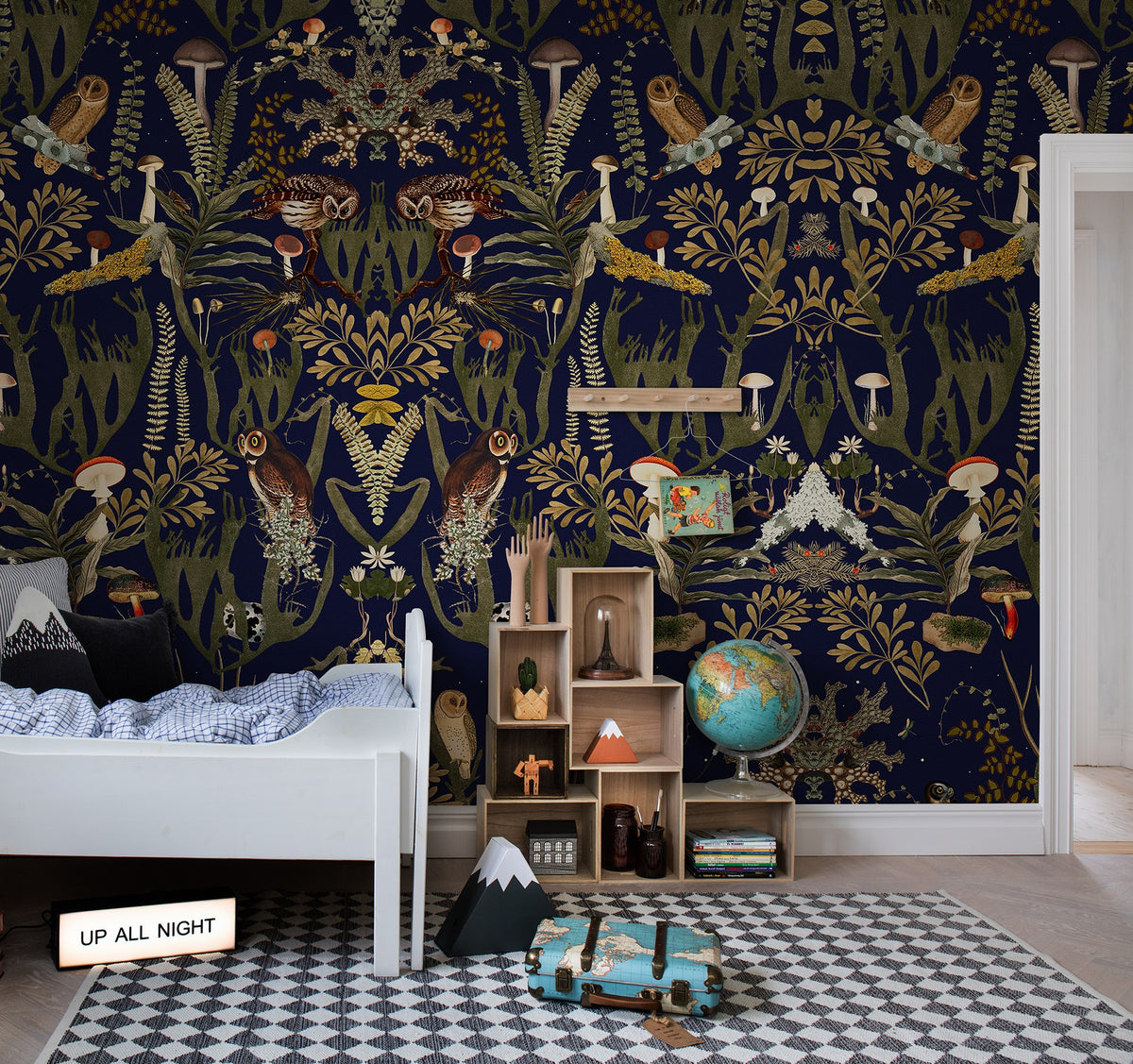 R16211 The Swedish Forest Day & Night Mural by Rebel Walls