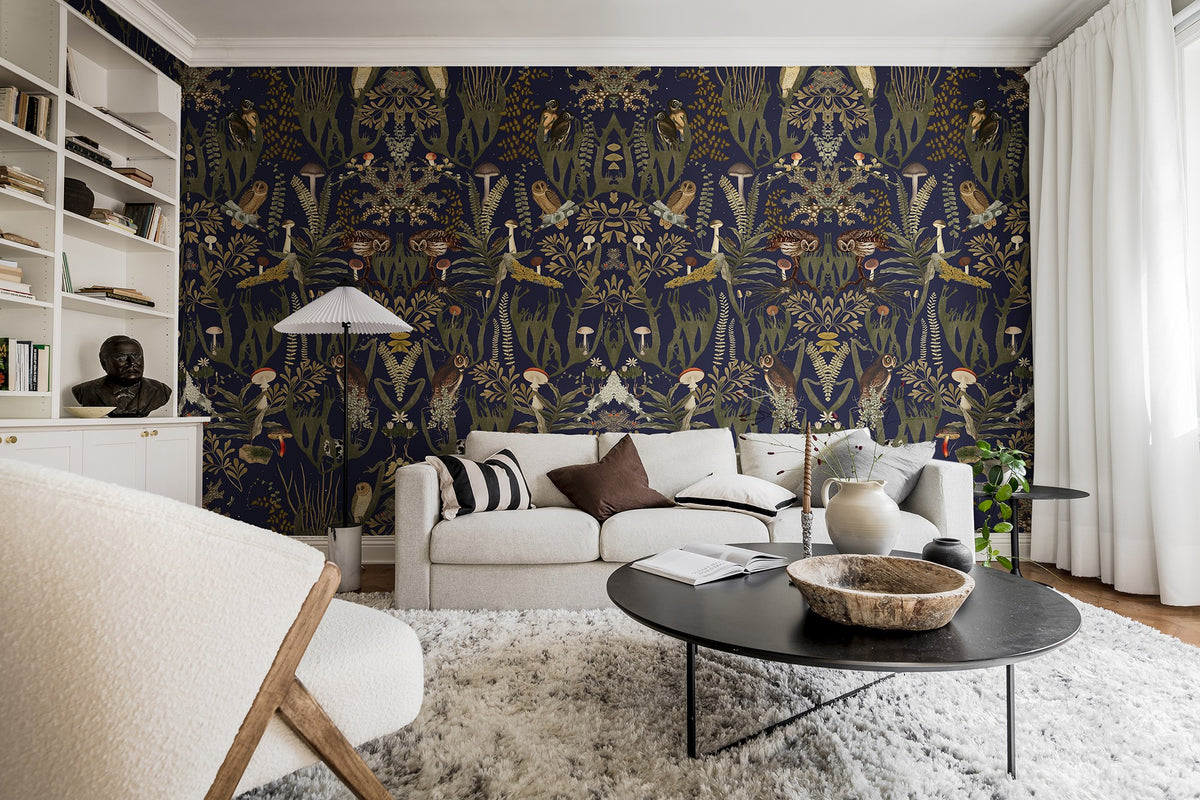 R16211 The Swedish Forest Day & Night Mural by Rebel Walls