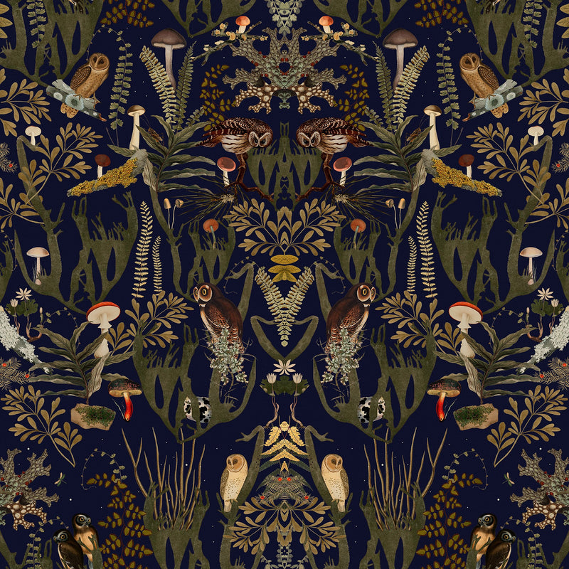 R16211 The Swedish Forest Day & Night Mural by Rebel Walls