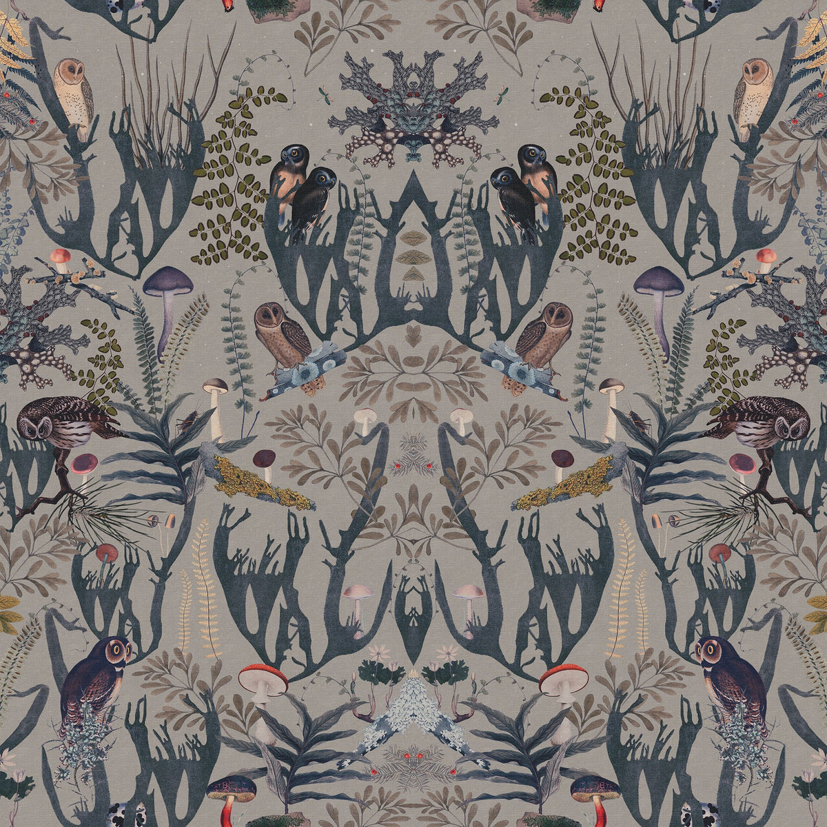 R16212 The Swedish Forest Blue Day & Night Mural by Rebel Walls