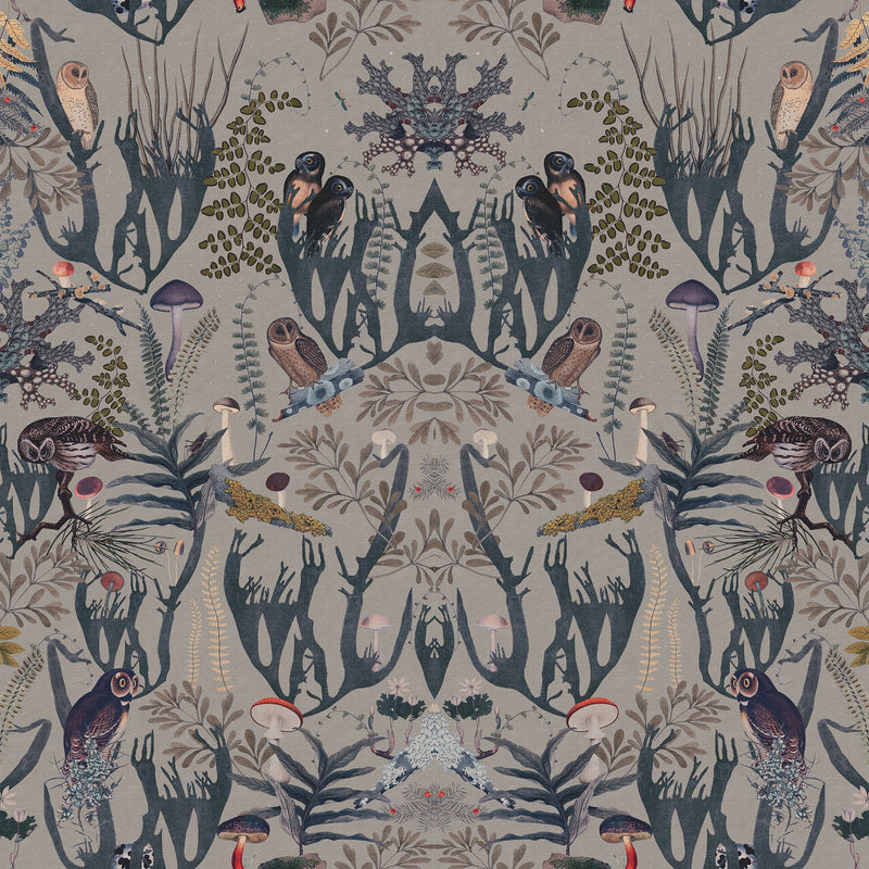 R16212 The Swedish Forest Blue Day & Night Mural by Rebel Walls
