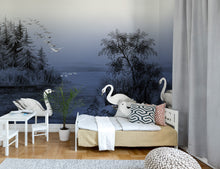 R16222 Swan Lake Nightfall Deco Mural by Rebel Walls