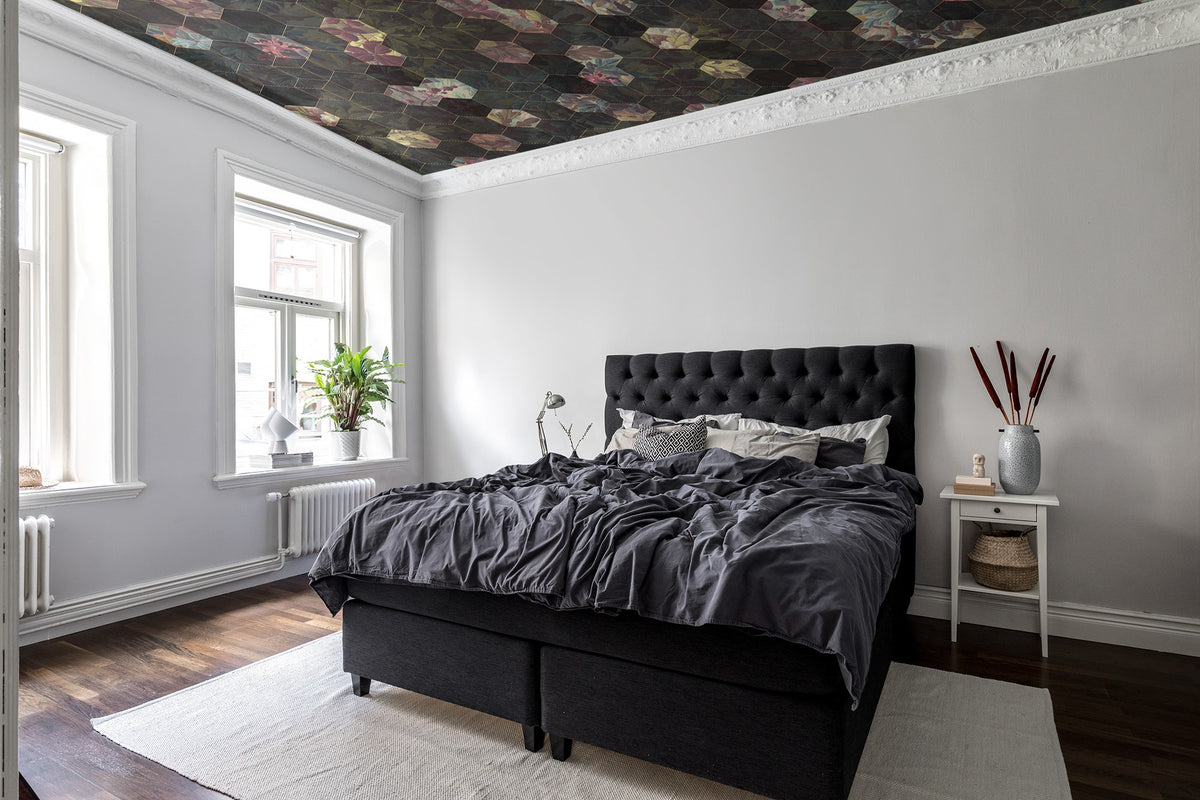 R16241 Vinum Hexagon Deco Mural by Rebel Walls