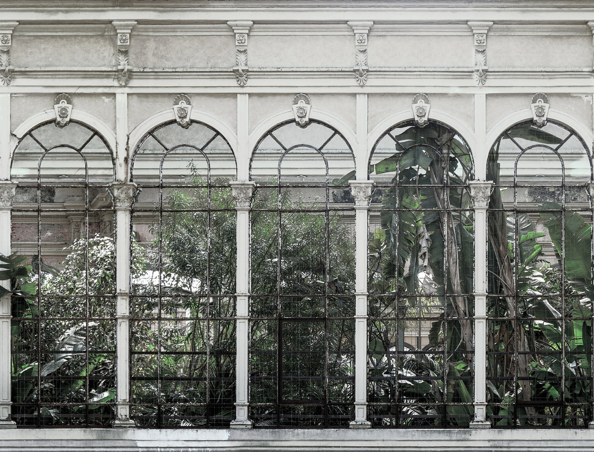 R16262 Dove Gardens White Scenery Mural by Rebel Walls