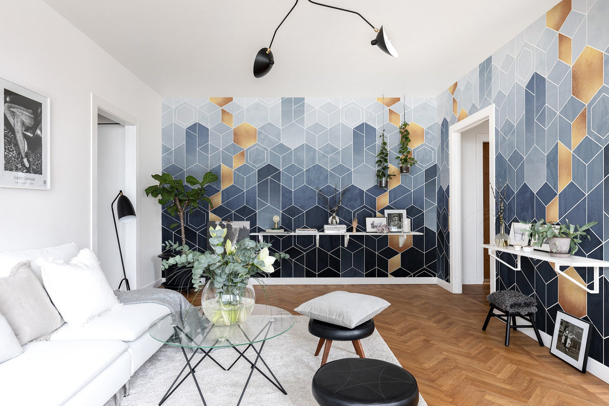 R16291 Gradient Geometry Deco Mural by Rebel Walls