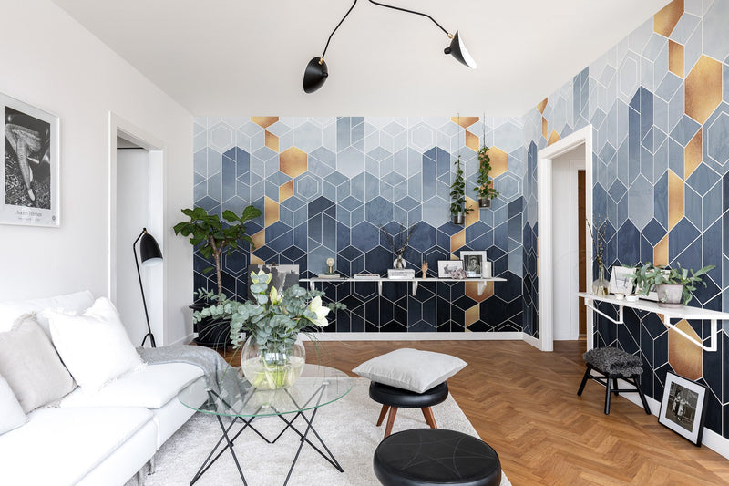 R16291 Gradient Geometry Deco Mural by Rebel Walls