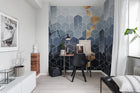 R16291 Gradient Geometry Deco Mural by Rebel Walls