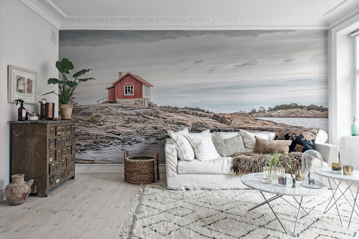 R16521 Bottle Post Scandinavia Mural by Rebel Walls