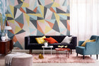 R16681 Retro Geometry Nostalgia Anew Mural by Rebel Walls