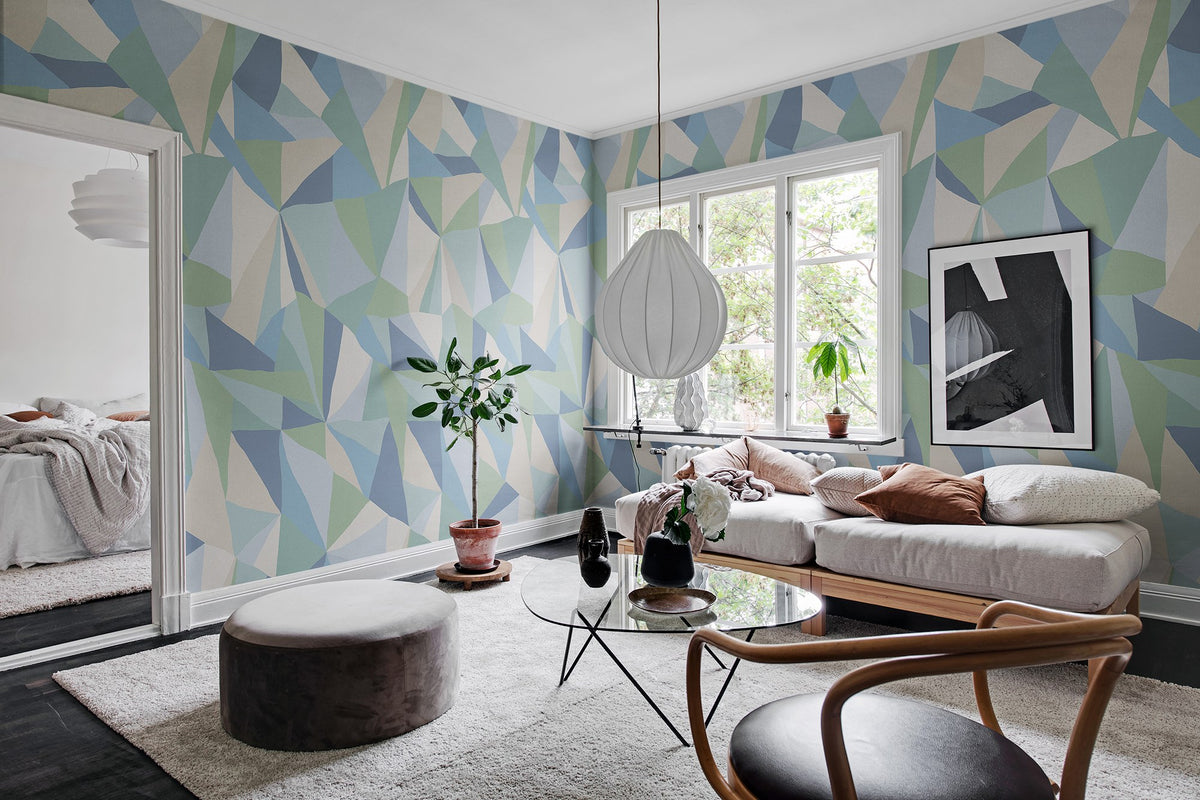 R16682 Retro Geometry Ice Play Mural by Rebel Walls