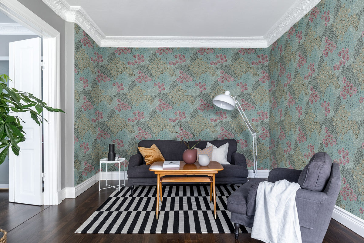 R16702 Perennials Evening Nostalgia Anew Mural by Rebel Walls