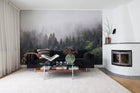 R16731 Misty Fir Forest Pops Mural by Rebel Walls