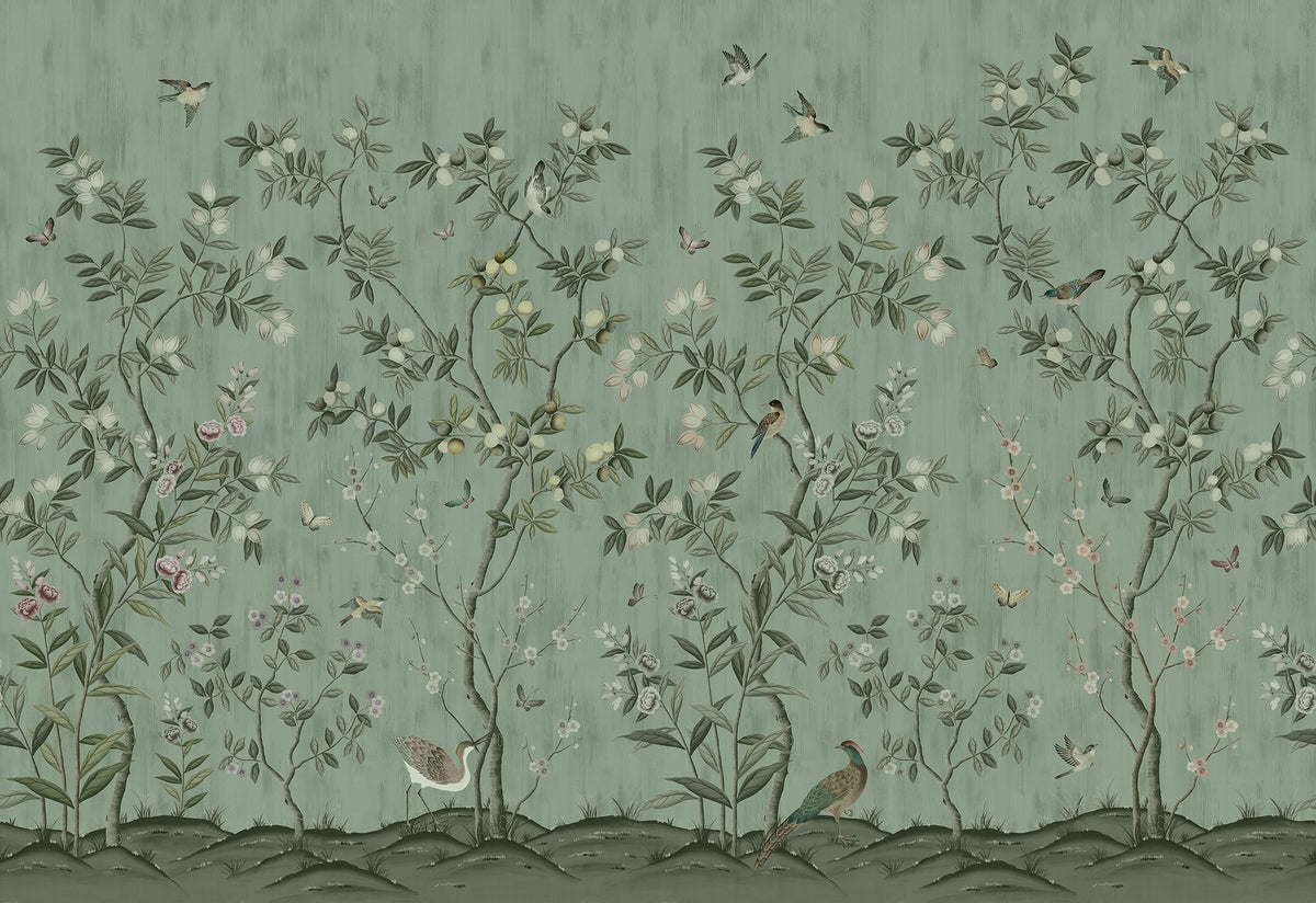 R16742 Chinoiserie Chic Jade La Chinoiserie Mural by Rebel Walls