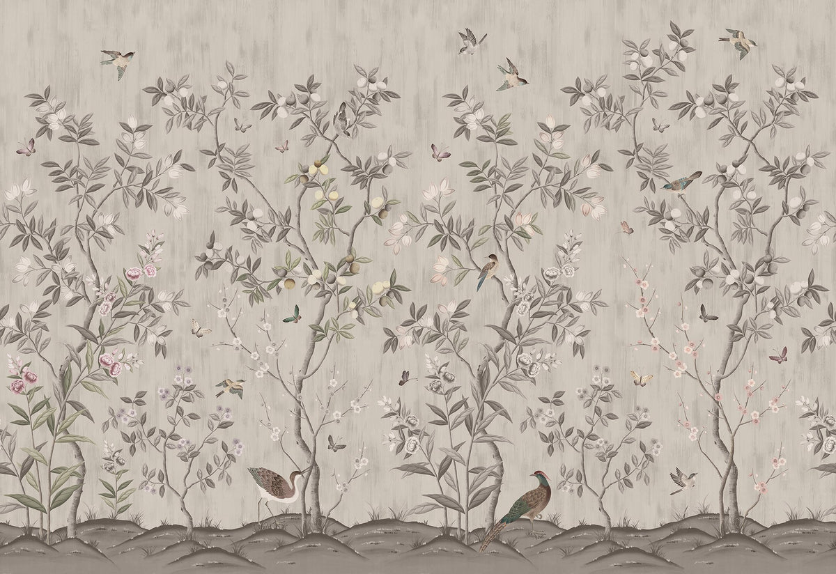 R16743 Chinoiserie Chic Powder Beige La Chinoiserie Mural by Rebel Walls